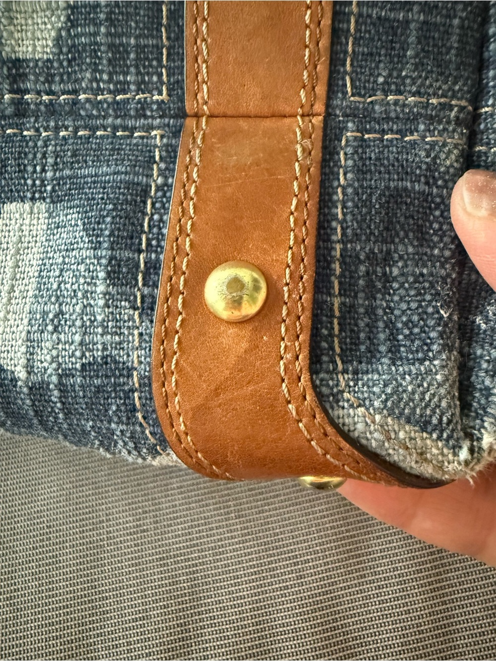 Coach Vintage 12197 Carly Blue Denim Signature “C” with Braided Leather Strap - Picture 14 of 16